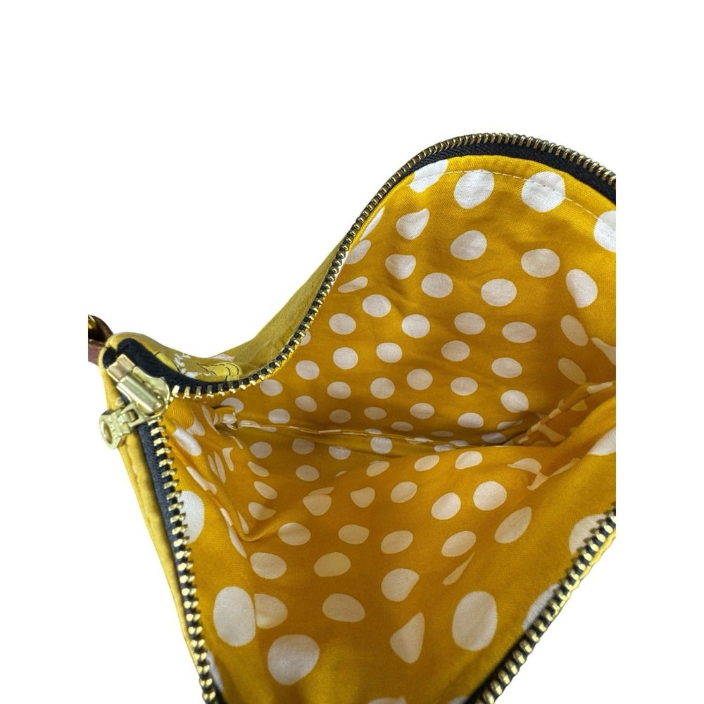 September Skye Floral Crossbody Bag Mustard Yellow Boho Purse Faux Leather - Picture 7 of 10